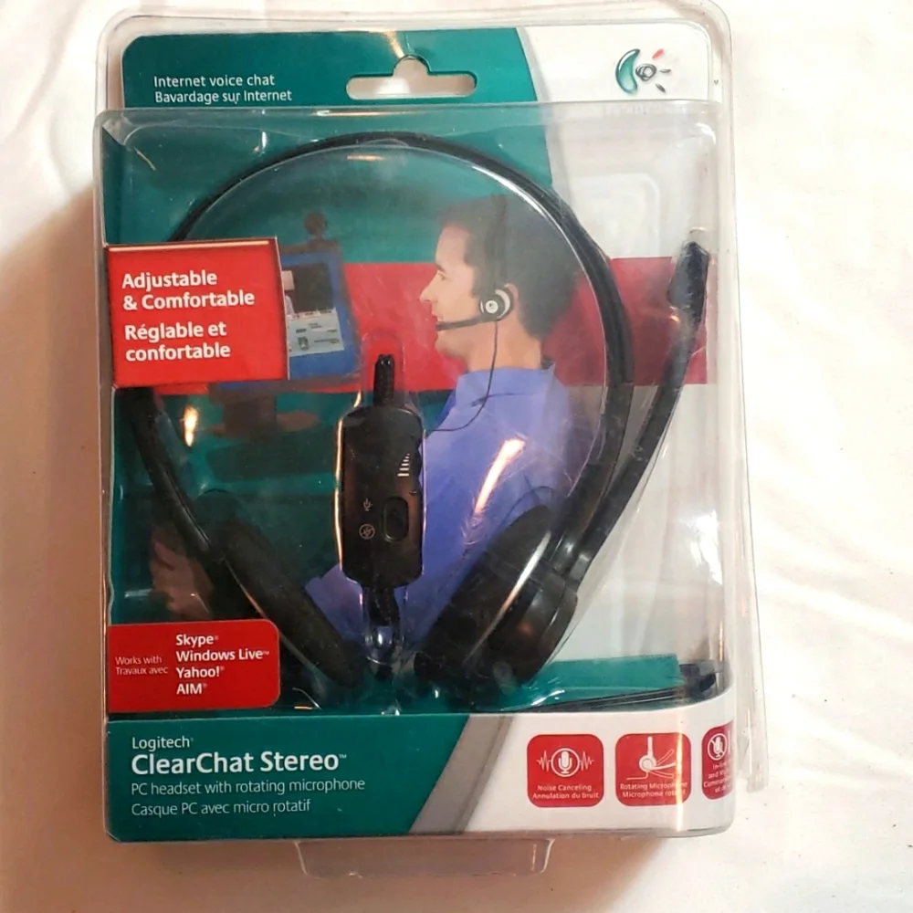 Logitech ClearChat Stereo Silver/Black Headband Headsets